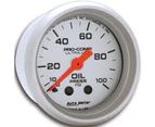 Auto Meter Gauge Ultra-Lite Oil Pressure 2 1/16 in. 100psi Mechanical Each AMT-4321