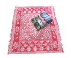 Red Boho Throw Rug, Table Cloth, Picnic, Camping Blanket 180x200cm - Red