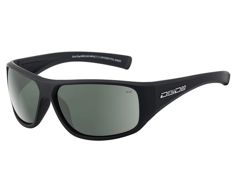 Dirty Dog Wicked Safety 53523 Matte Black / Green Polarised Lenses