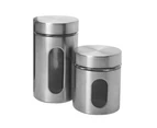 STAINLESS STEEL CANISTER SET 1L [4 PACK] Kitchen Food Storage Containers Jars