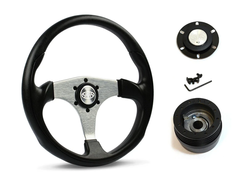 SAAS Steering Wheel SW515S-R & boss for Leyland Mini Clubman Mini Moke