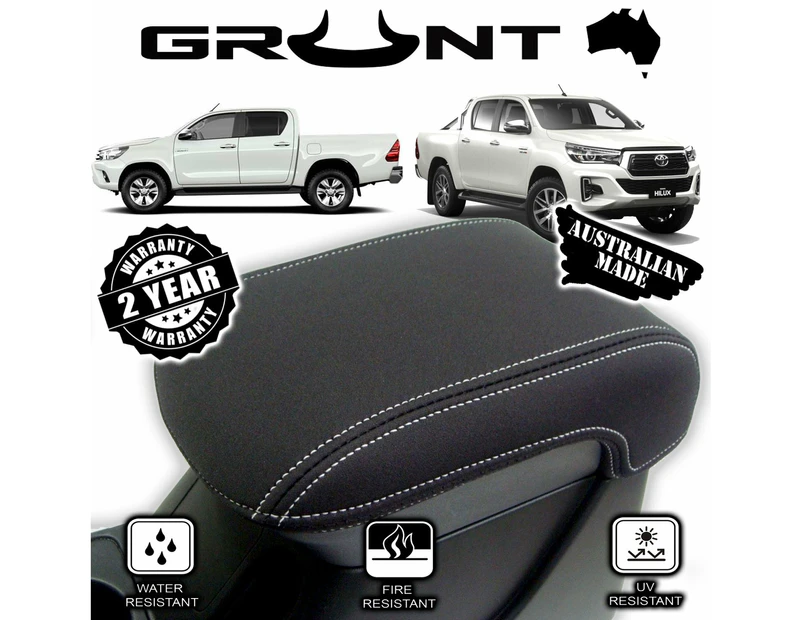 Grunt 4x4 neoprene centre console lid cover for Toyota Hilux SR SR5 2015-2019
