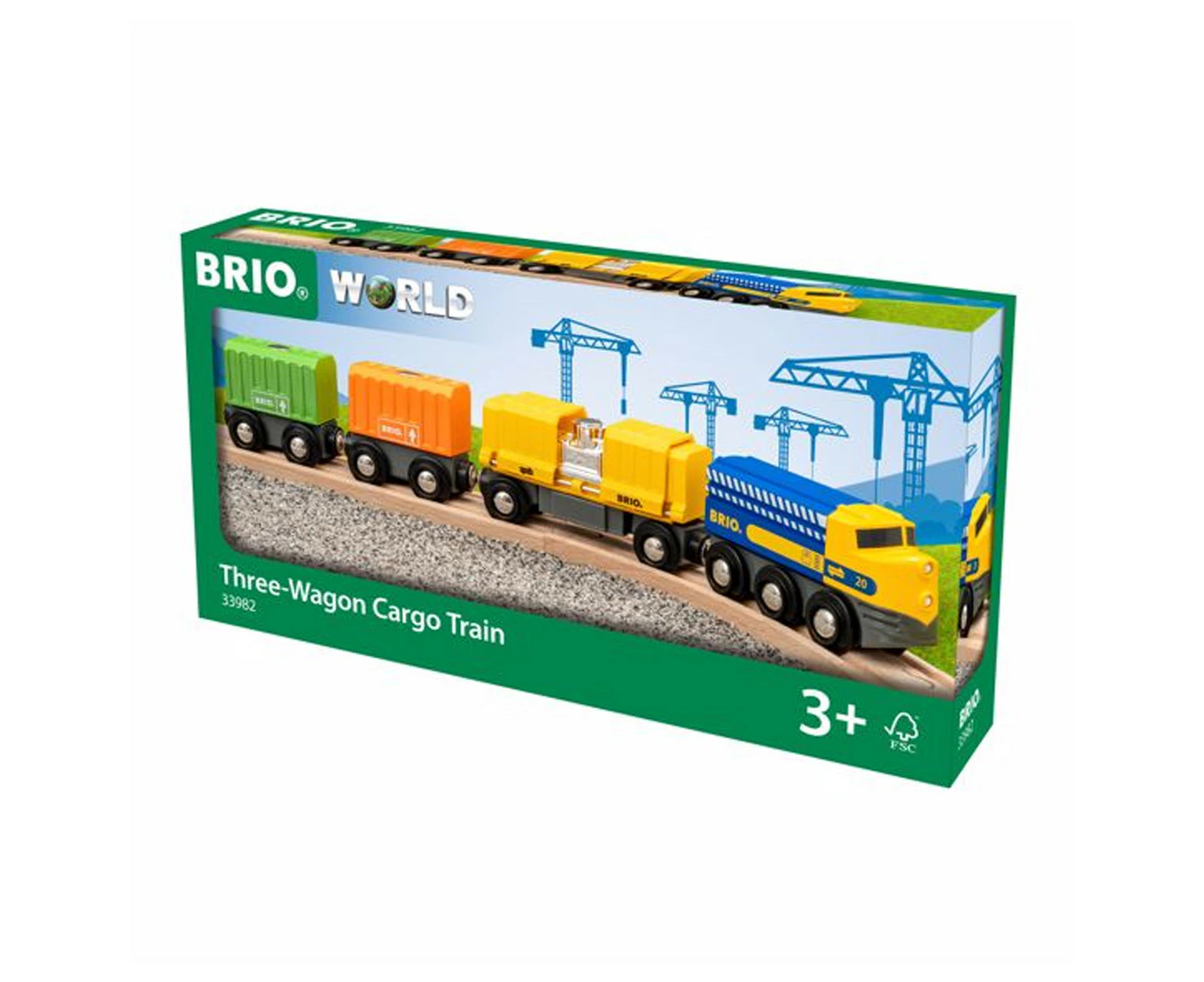 7pc Brio Three-Wagon Cargo Train Kids/Childrens Pretend Play Interactive Toy 3y+