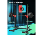 Finex Squat Rack Adjustable Barbell Rack Bench Press Weight Lifting Home Gym Excerise