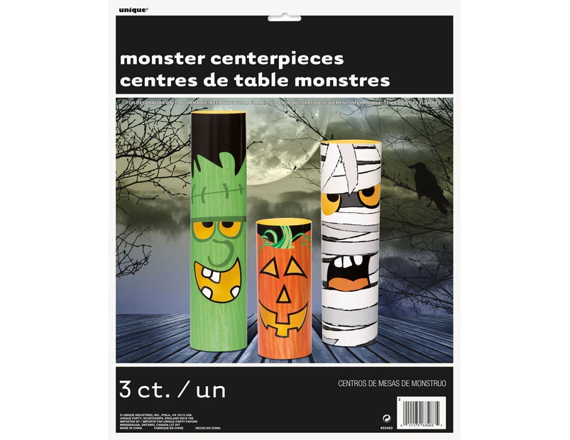 Halloween Monster Totem Centrepieces (Set of 3)