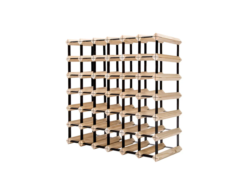 Glasshaus 42x Bottle Timber Wine Rack Wine Racks Wooden Storage System Cellar Organiser - Natural