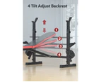 FitnessLab Back Adjustable Weight Bench Press Multi-station Fitness 8in1 Home Gym Equipment Curl