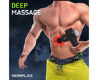 Massage Gun Electric Massager 8 Head Vibration Muscle Tissue Therapy Percussion - Black