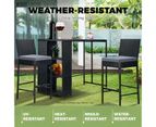 Livsip Outdoor Bar Stools Patio Dining Chairs Rattan Wicker Furniture Set of 2