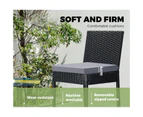 Livsip Outdoor Bar Stools Patio Dining Chairs Rattan Wicker Furniture Set of 2