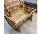 [Free Shipping]MANGO TREES "Big Barrel" Coffee Table 88 cm Long Solid Mango Wood - Brown