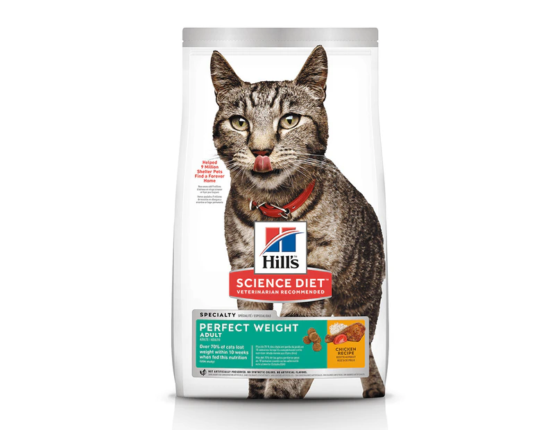 Hills Adult Perfect Weight Dry Cat Food Chicken 1.3kg