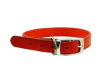 Beau Pets 65cm Red Leather Deluxe Dog Collar - Australian Made