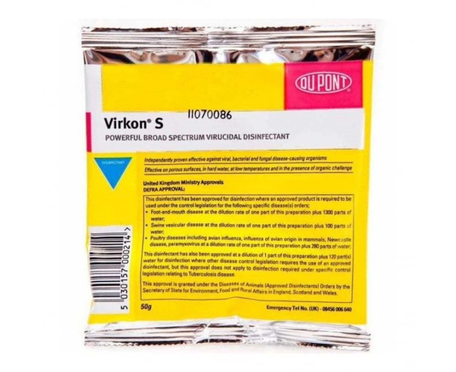 Ranvet Virkon S Broad Spectrum Virucidal Disinfectant Sachet 50g