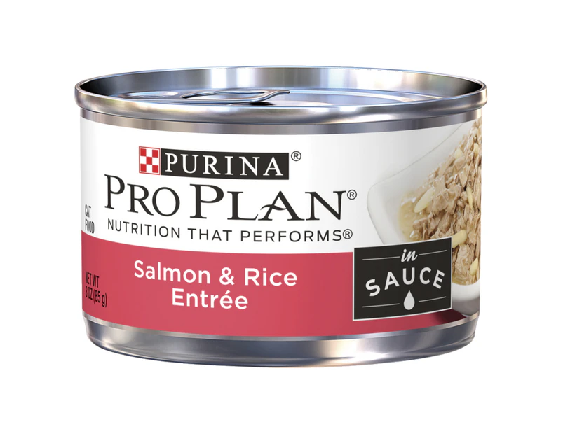 Pro Plan Savor Adult Wet Cat Food Salmon & Rice Entree 24 x 85g