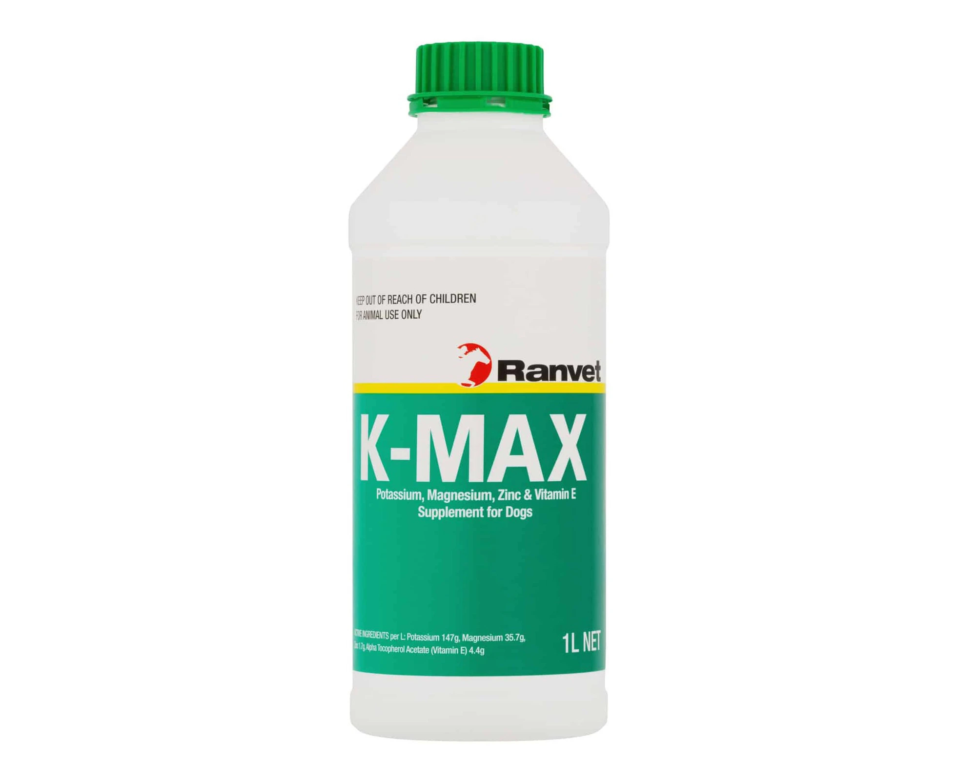 Ranvet K-Max Dogs Potassium Magnesium Zinc & Vitamin E Supplement 1L