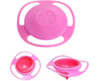 Gyroscope bowl for toddlers Infant magic bow - 360 ° Suitable for 1 to 3 year olds Splash proof bowl with cover , 17 x 17 x 7cm