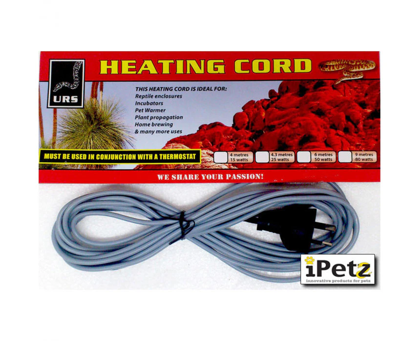 URS Reptile Enclosure Incubator Heating Cord 4.3m 25w