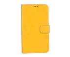 MCC Folio Case For Samsung Galaxy S9 Leather Handset Phone Case Cover S 9 [Yellow]