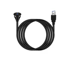 Extension Cable Wide Compatibility USB 3.0 Male to Female Flush Panel Mount Data Extension Cable for Automobile