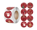 1 Roll Label Sticker Christmas Patterns Strong Stickiness Christmas Gift Tags Stickers for Home