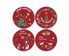 1 Roll Label Sticker Christmas Patterns Strong Stickiness Christmas Gift Tags Stickers for Home