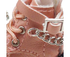 1 Pair Chain Decor Buckle DIY Doll Shoes Stylish Cute Doll Toy Boots Photograph Props  Pink