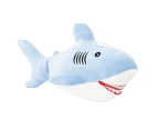Shark Soft Stuffed Toy Animal Plush Toy Huggable Play Plushies Blue 30cm - Blue