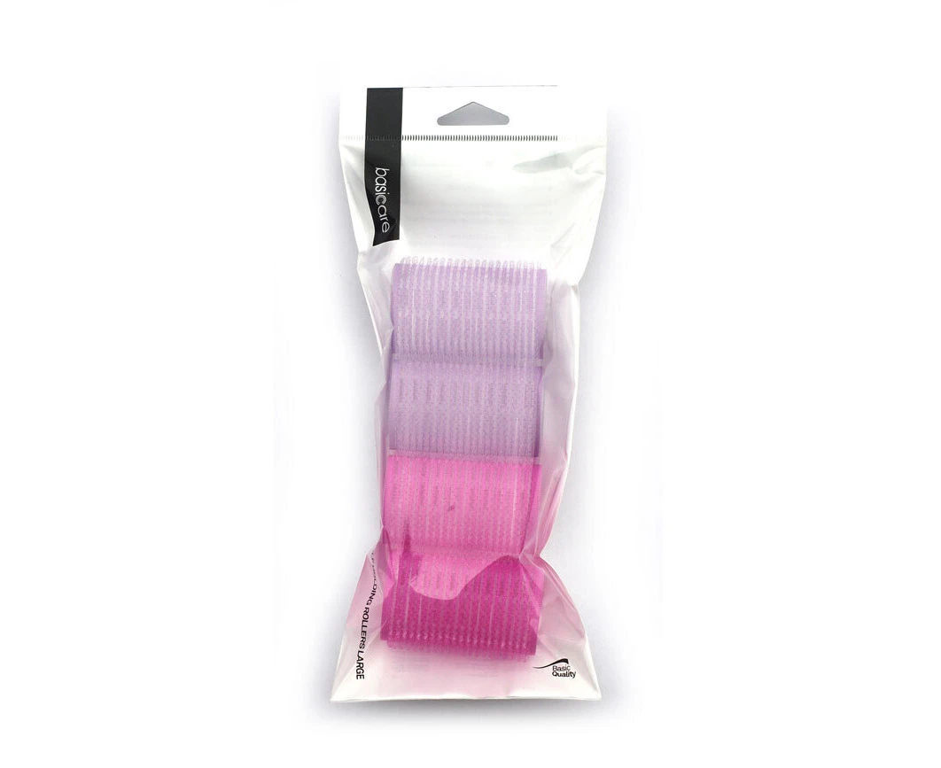 Basicare Self Holding Hair Roller Large 4pcs 6cm x 4cm