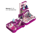 1 Set Dollhouse Ice Cream Shop Early Education Funny Interactive Dollhouse Jewelry Dressing Set Handcase for Decoration Purplish Red