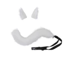 1 Set Faux Fox Tail Real-looking Comfortable to Wear Role-playing Props Soft Touch Cosplay Fox Tail Ears for Carnival Gift 2