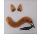 1 Set Faux Fox Tail Real-looking Comfortable to Wear Role-playing Props Soft Touch Cosplay Fox Tail Ears for Carnival Gift 5