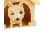 1 Set Dollhouse Miniature Cute Creative Lightweight Children Play House Toy Simulation Cartoon Cat Dog House for Kids Dog