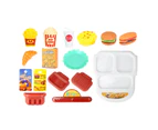 1 Set School Bag Toy Smooth Surface Novel Rich Accessories Burger BBQ Backpack Kit Toy for Kids  S