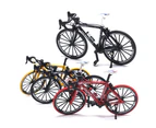 1/10 Simulation Alloy Racing Bike Road Bicycle Model Toy Gift Showcase Decor Black