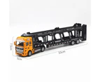 1:48 Car Toy Pull Back Drive Eye-Catching Detailed Alloy Transport Car Toy for Adults Yellow