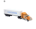 1:65 Alloy Truck Model Realistic Simulated Detailed American Super Long Transport Truck Model for Adults G