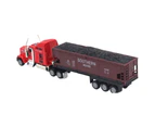 1:65 Alloy Truck Model Realistic Simulated Detailed American Super Long Transport Truck Model for Adults A