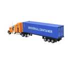 1:65 Alloy Truck Model Realistic Simulated Detailed American Super Long Transport Truck Model for Adults C