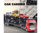 1:48 Alloy Car Exquisite Workmanship Wear-resistant Stylish Car Carrier Series Model for Boy Red