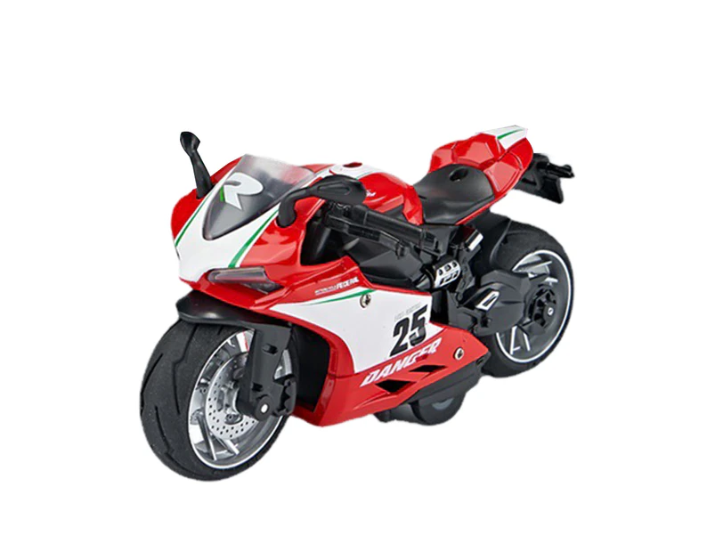 1:12 Auto Toy Exquisite Workmanship Wear-resistant Alloy Ducati Motorcycle Model Toy for Boy Red