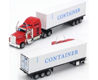 1:65 Alloy Truck Model Realistic Simulated Detailed American Super Long Transport Truck Model for Adults G
