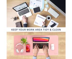 Desk Pad Desk Protector Mat - Dual Side PU Leather Desk Mat Large Mouse Pad, Writing Mat Waterproof Desk Cover Organizers