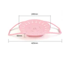 Silicone Steamer Bracket Creative with Soft Carrying Handle Portable High Toughness Tear Resistant Fruit Dish Pot Steamer for Vegetable Pink