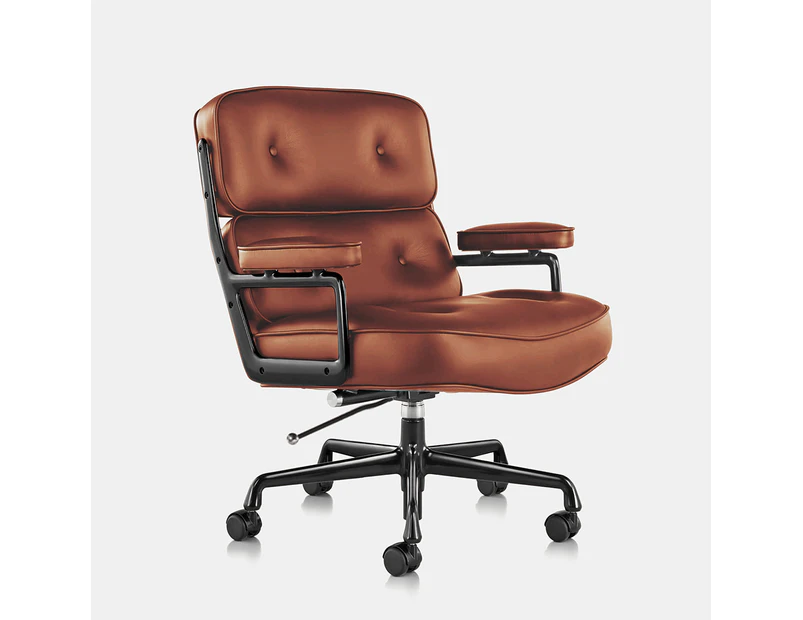 MIUZ Executive Chair PU Leather Office Chair Lounge Chair Reception Chair Adjustable - Brown