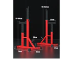 FitnessLab Adjustable Squat Rack Pair Fitness Exercise Weight Lifting Gym Home Gym Barbell Stand