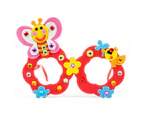 10Pcs Kids DIY Cartoon Animal Rhinestone Glasses Handmade Crafts Educational Toy Random Style*