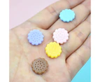 10Pcs Miniature Round Biscuits Model Toy DIY Dollhouse Food Play Decor Kids Gift Coffee