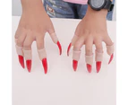 10Pcs Cosplay Fake Nails Realistic Funny Terrible Horror No Odors Decorative Portable Kids Witch Decorations Halloween Props for Festival Red