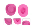10Pcs Miniature Hats Eye-catching Realistic Bright Color Pretend Play Cowboy Dollhouse Hats for Girls 10pcs